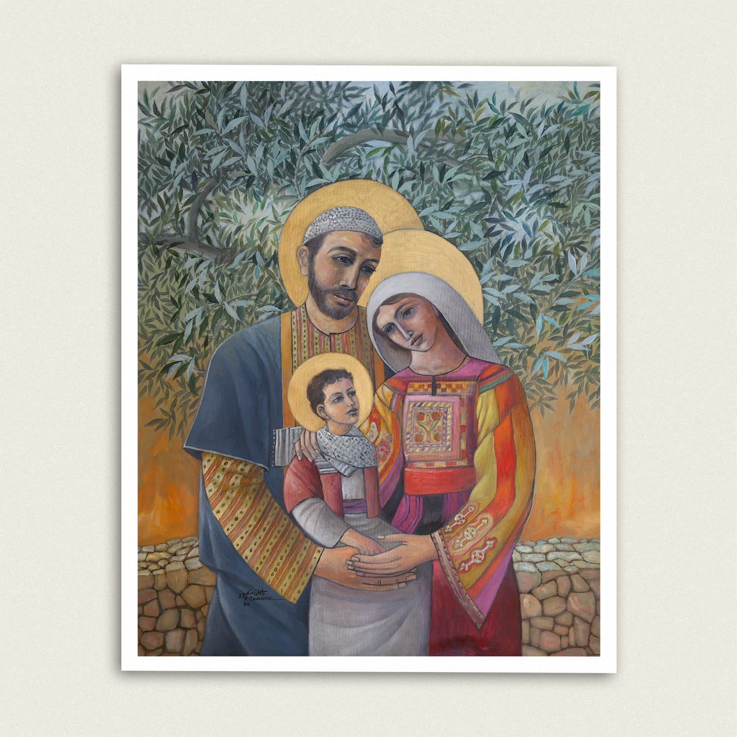 Holy Family in an olive grove, 2020