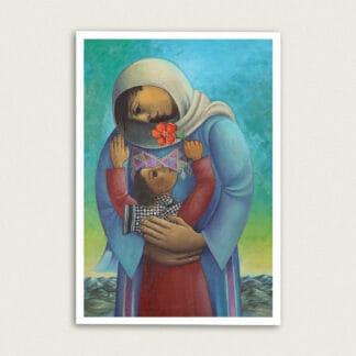 Mother's day - Palestinian art poster by Sliman Mansour