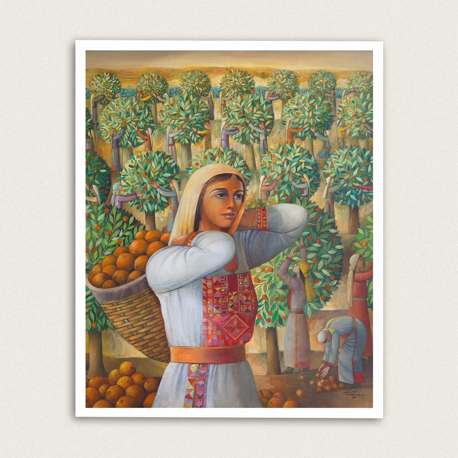 Yaffa, 1979 - Palestine art by Sliman Mansour