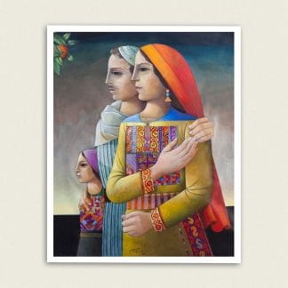 Guarding the Land by Sliman Mansour