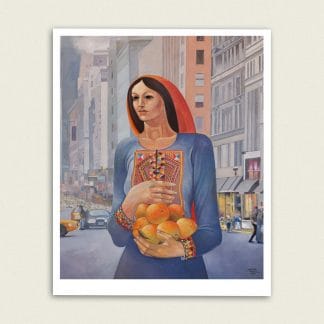 The Immigrant - Palestine art by Sliman Mansour