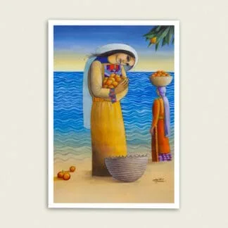 Lost sea II, 2015 - Palestinian art poster by Sliman Mansour