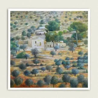 Childhood's Home, 2016 - Palestinian art poster by Sliman Mansour