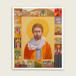 The Nazarene, Palestinian art poster by Sliman Mansour