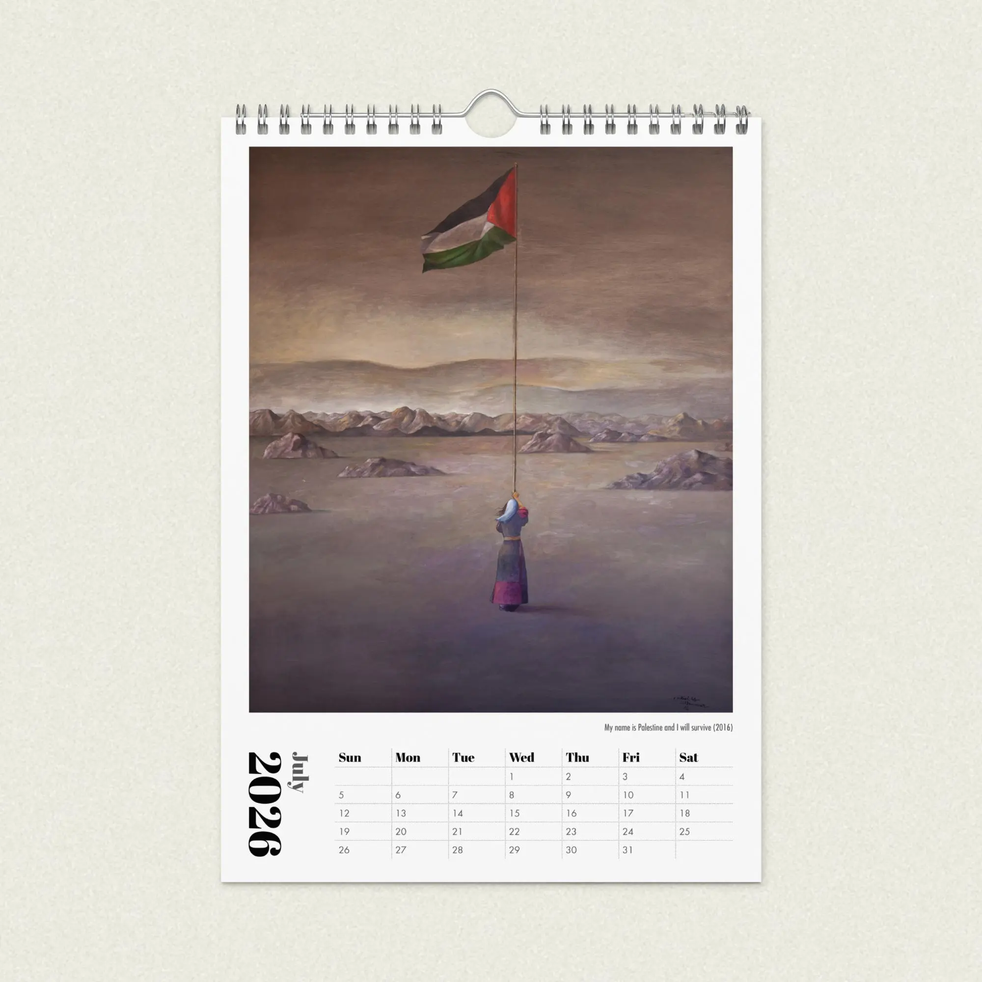Sliman Mansour Art Calendar 2026 - Image 7