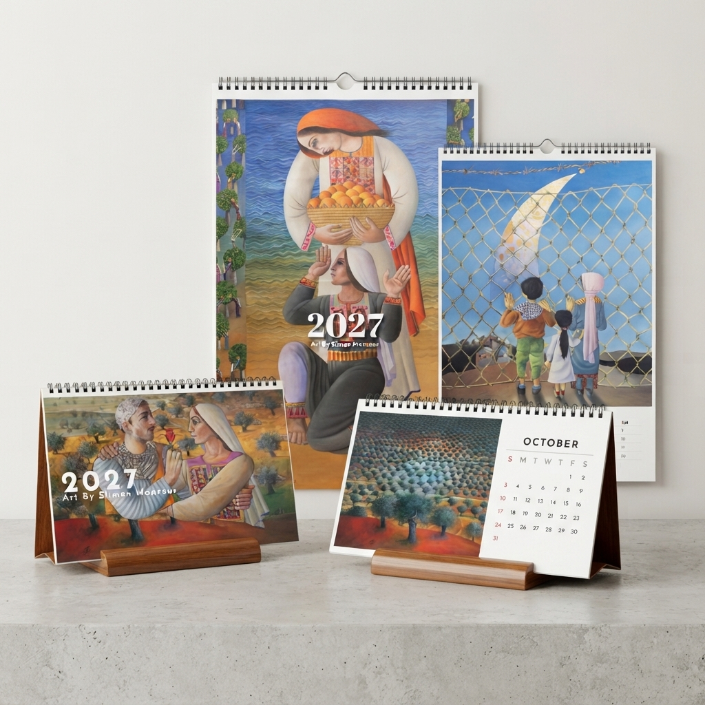 Sliman Mansour Art Calendar 2027
- Palestine art prints and posters by Sliman Mansour